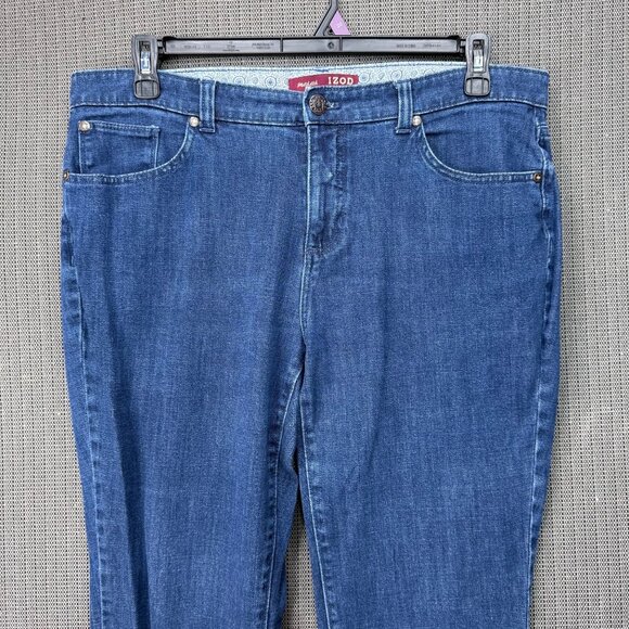 Izod Matchstick Petite Womens Size 16P Blue Straight Leg Denim Jeans - Picture 10 of 12